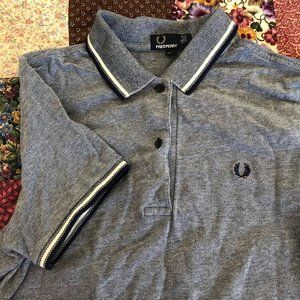 Navy, White, & Gray Fred Perry Shirt
